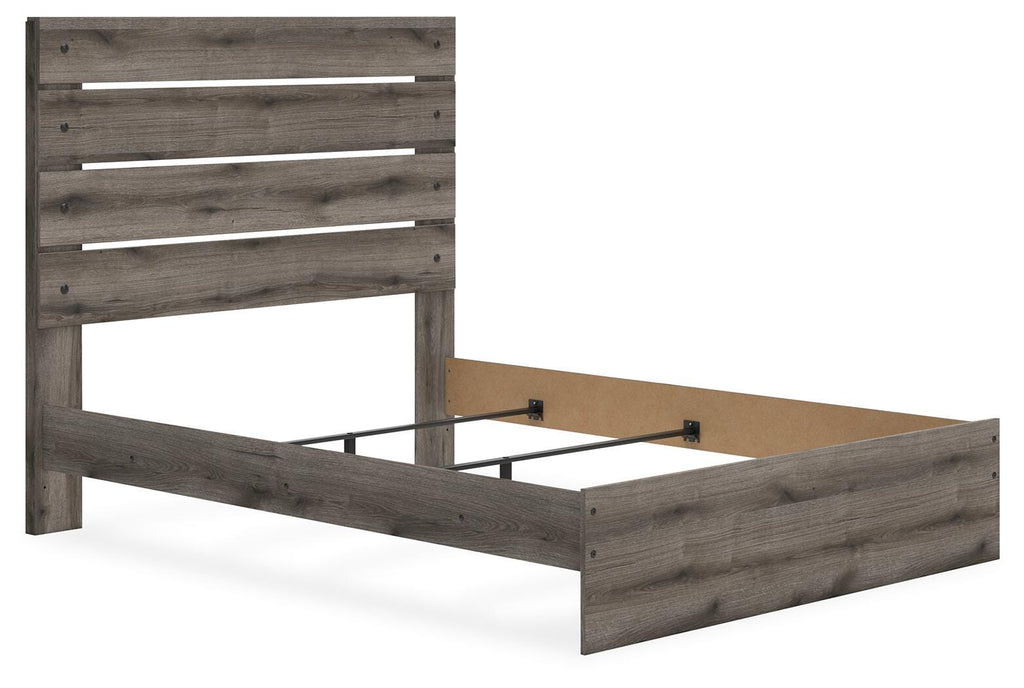 Graystorm Queen Panel Bed in Brown Gray, angle view