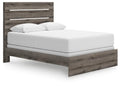 Graystorm Queen Panel Bed in Brown Gray, angle view