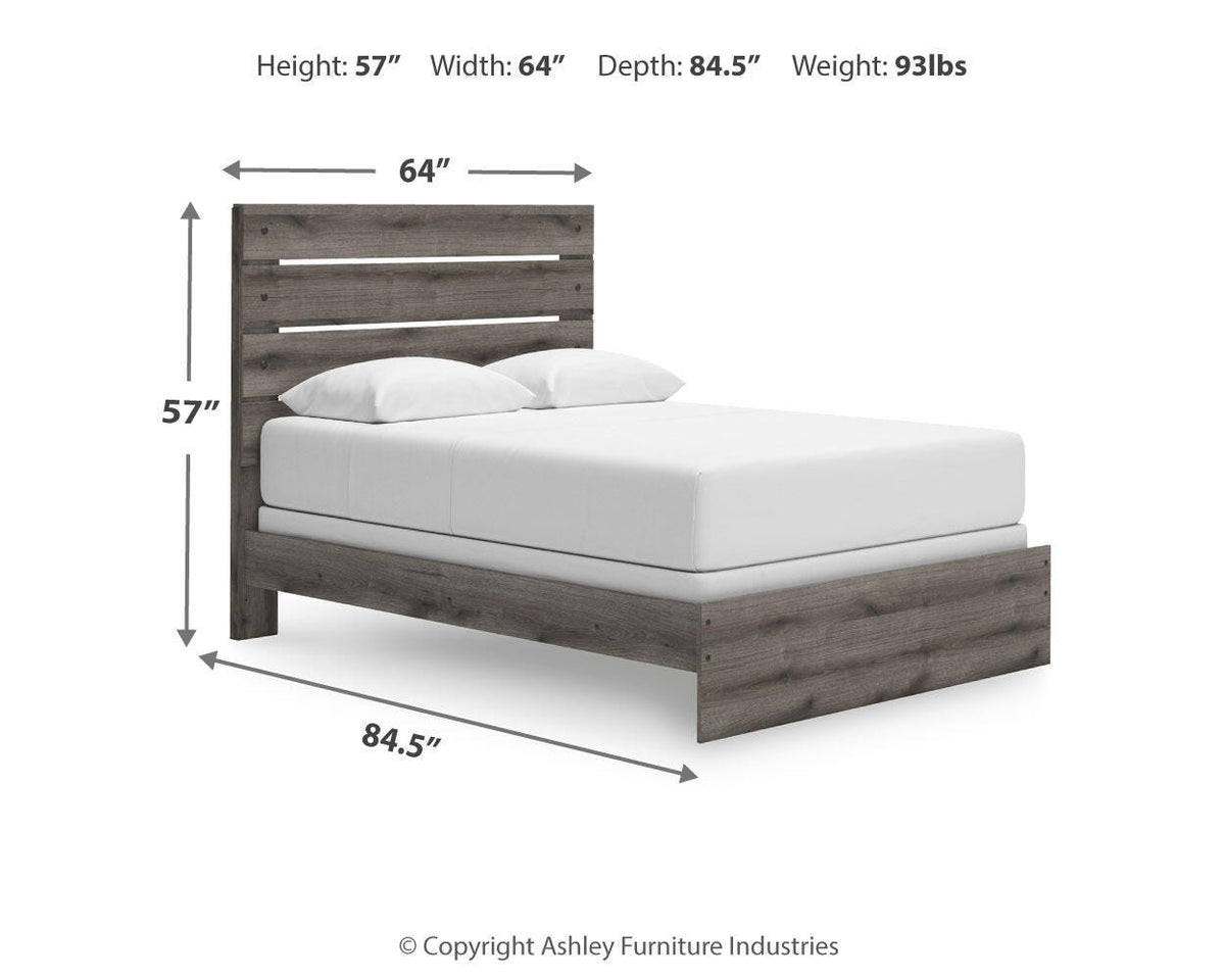 Graystorm Queen Panel Bed in Brown Gray, alternate view 4