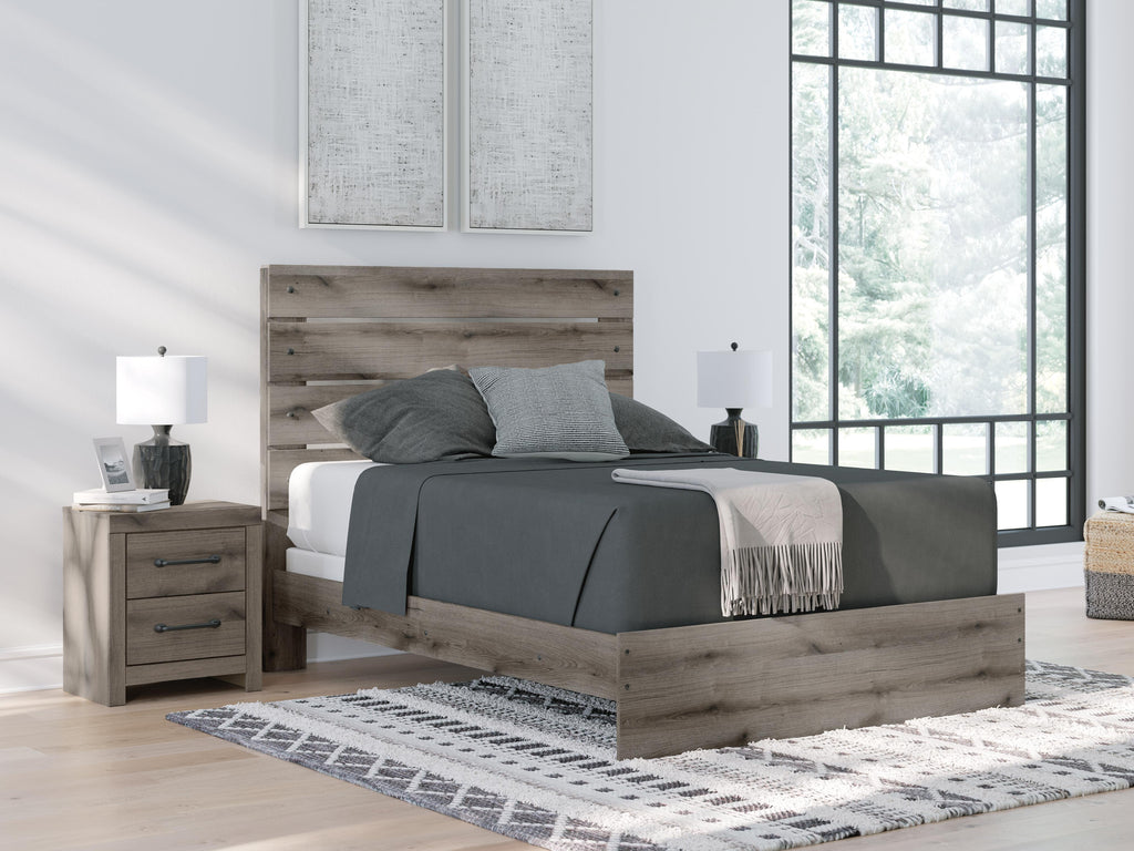 Graystorm Queen Panel Bed in Brown Gray, alternate view 2