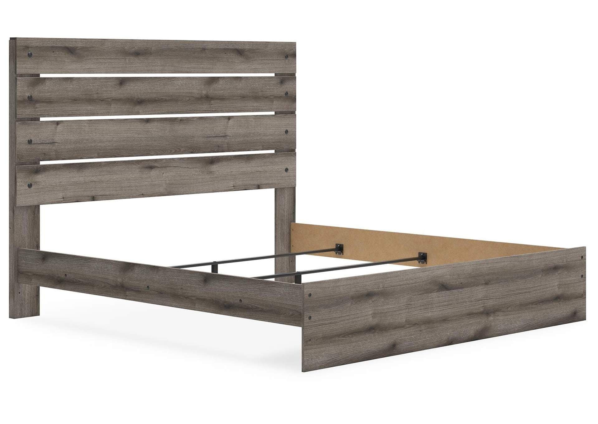 Urbanoore King Panel Bed, Dresser, Mirror and Chest angled view