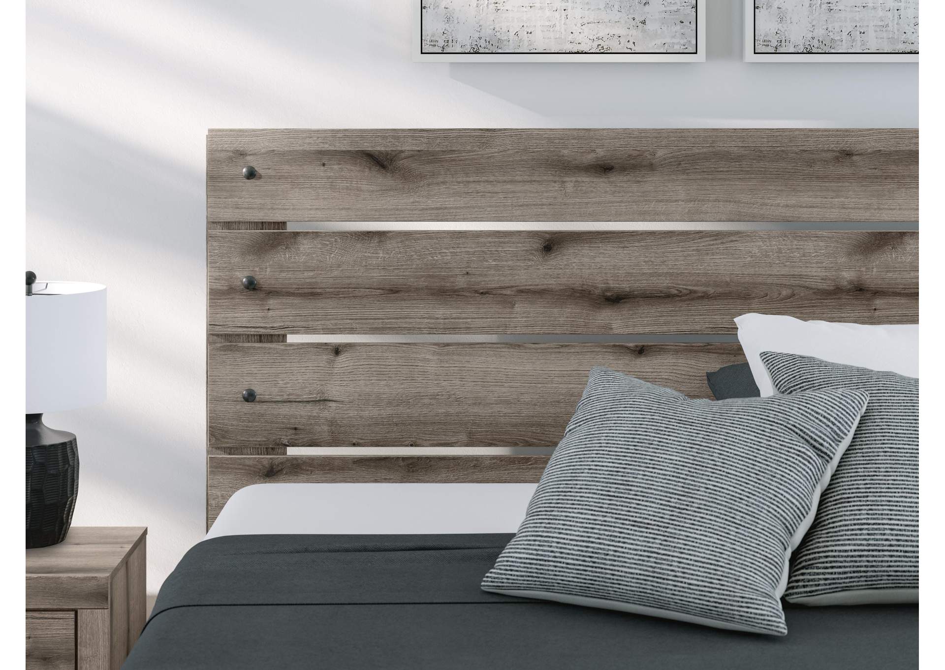 Urbanoore King Panel Bed, Dresser and Nightstand detail