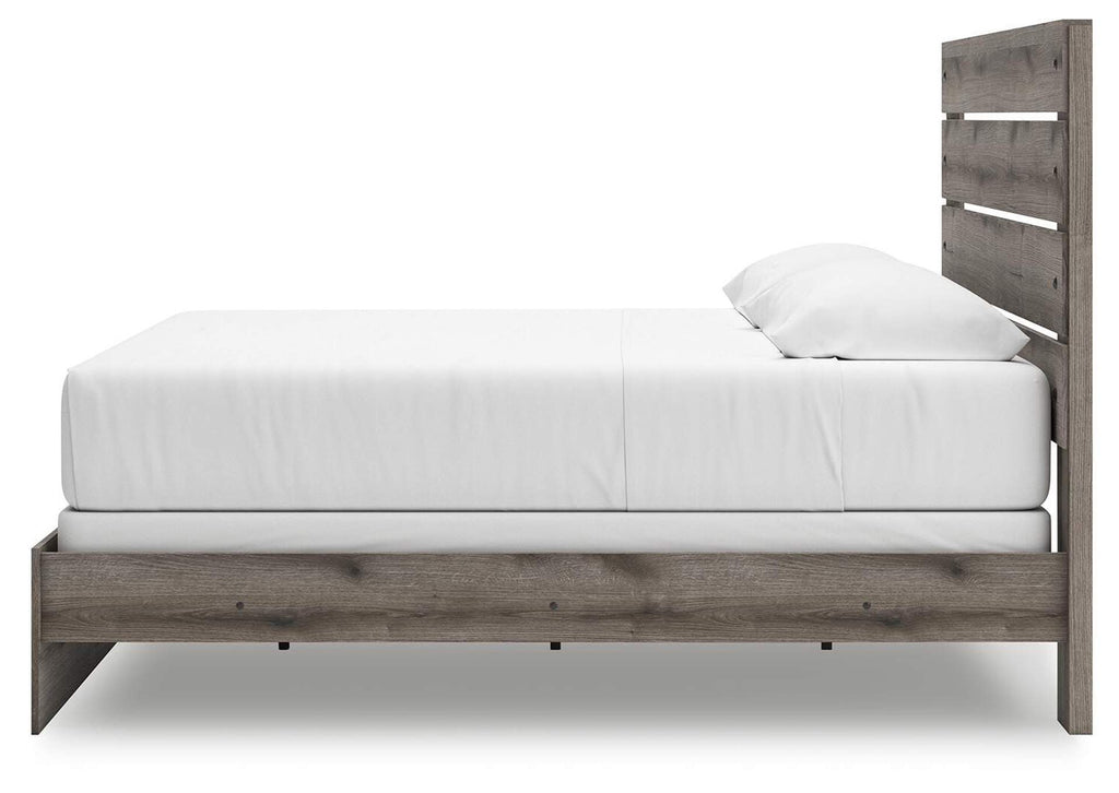 Urbanoore King Panel Bed, Dresser, Mirror and 2 Nightstands side view