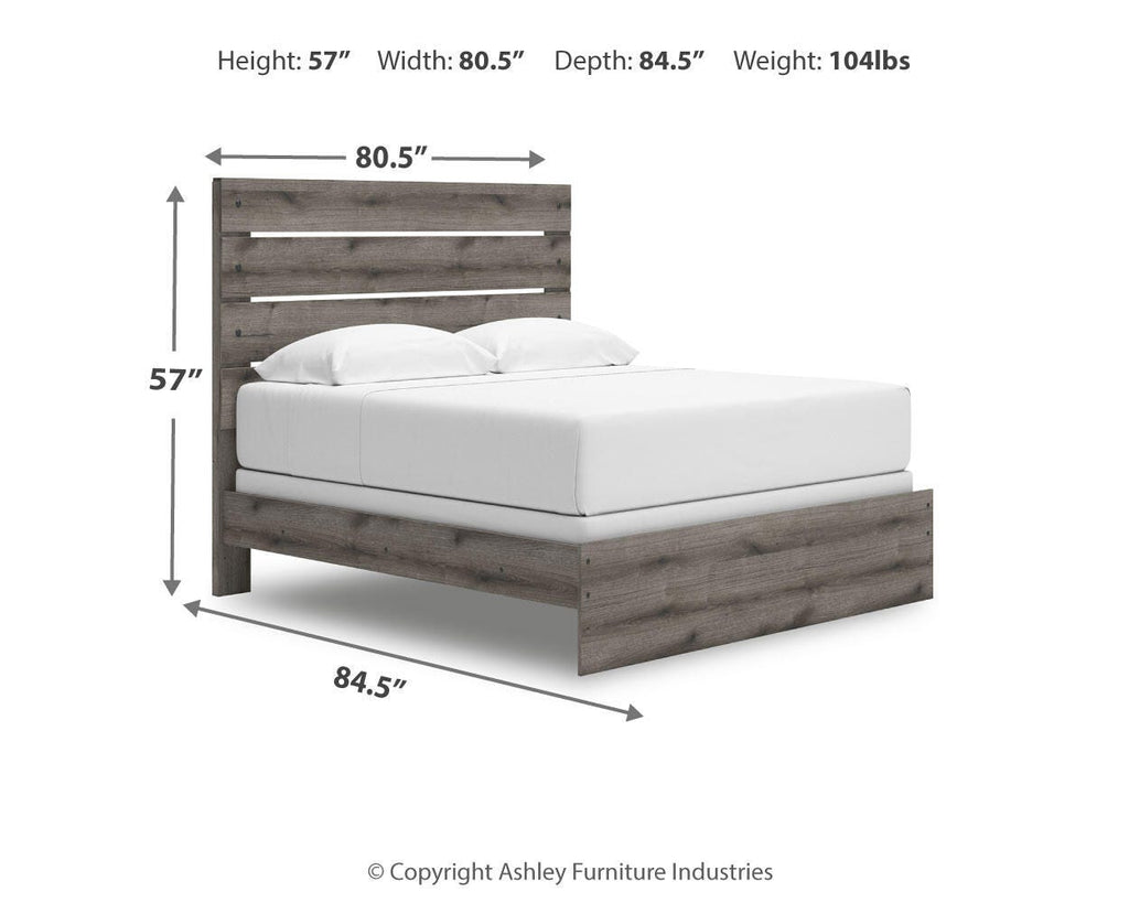 Graystorm King Panel Bed in Brown Gray, alternate view 4