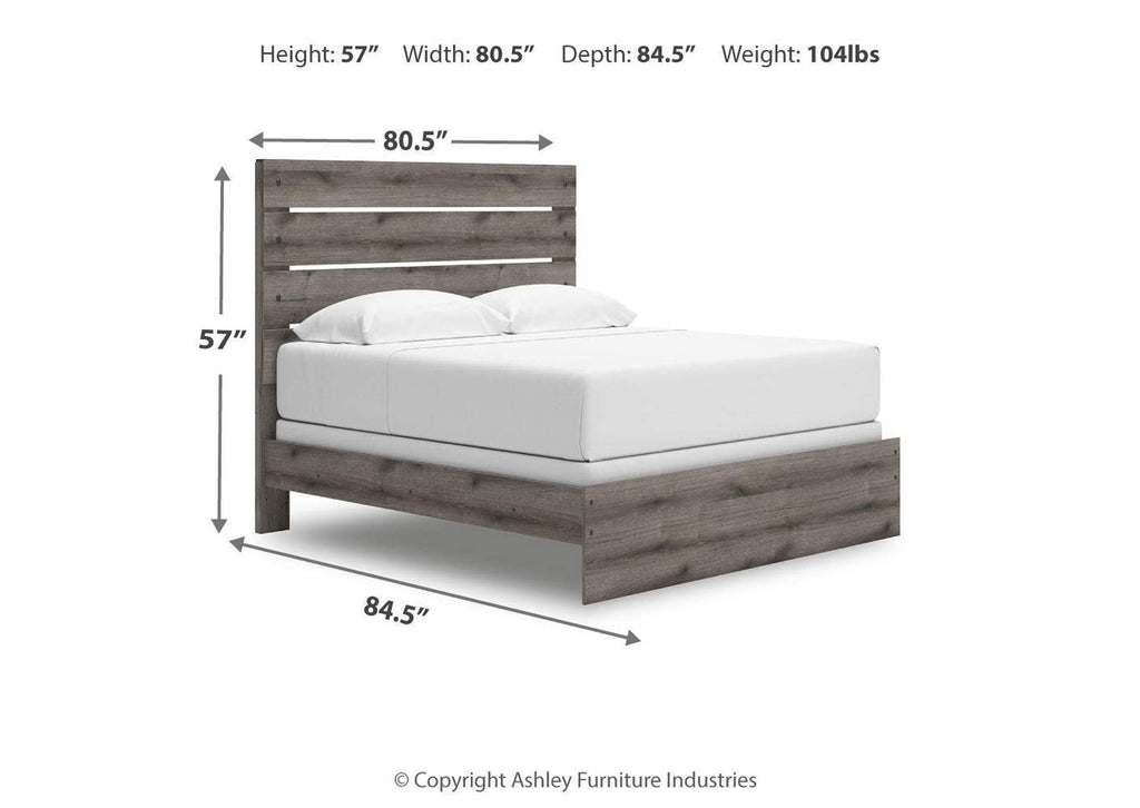 Urbanoore King Panel Bed, Dresser, Mirror and 2 Nightstands dimensions