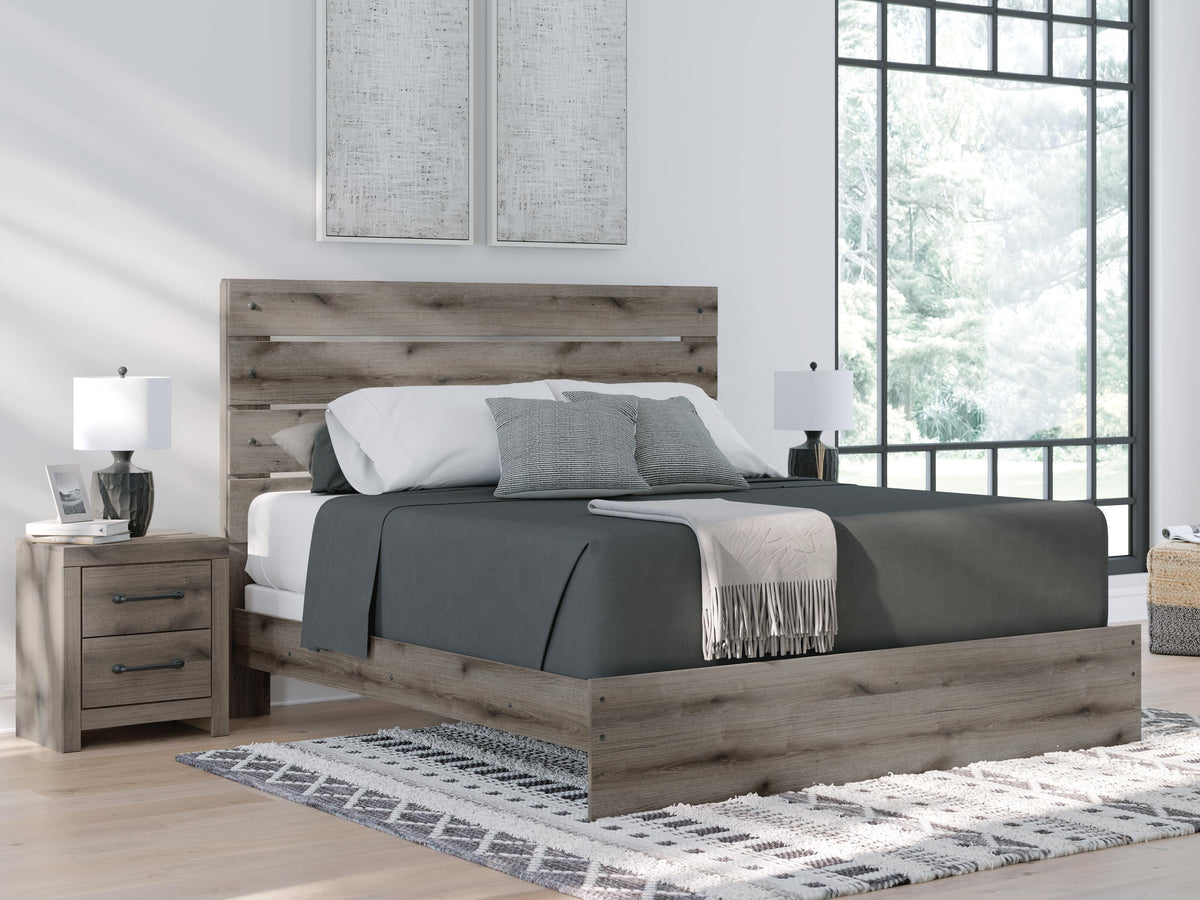 Graystorm King Panel Bed in Brown Gray, alternate view 2