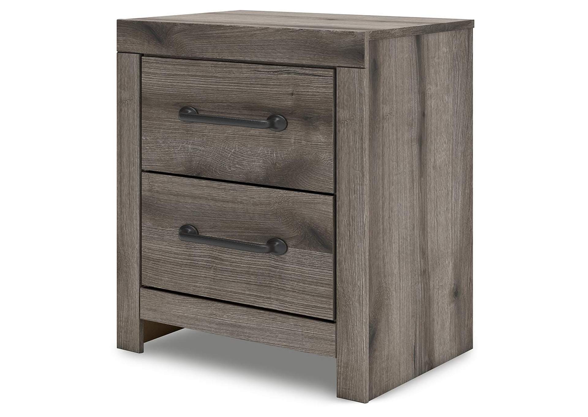 Urbanoore Twin Panel Storage Bed, Dresser, Mirror and Nightstand angled view