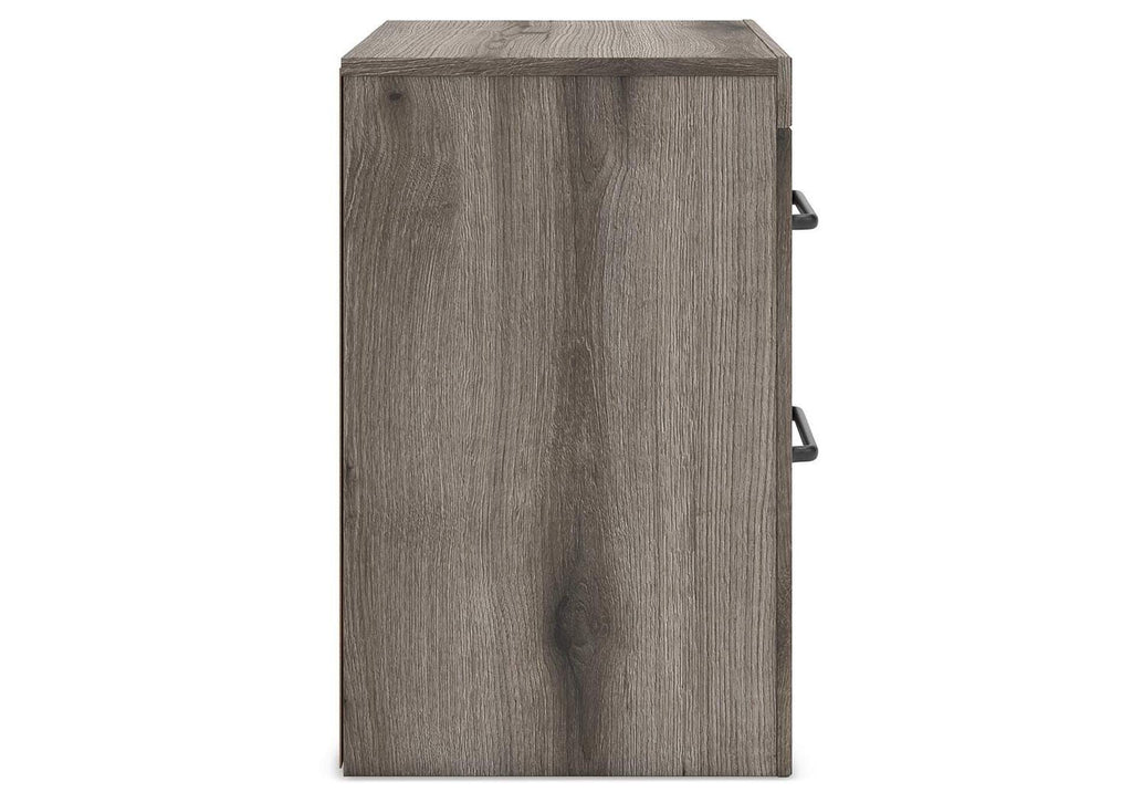 Urbanoore Full Panel Bed, Dresser, Mirror and 2 Nightstands side view