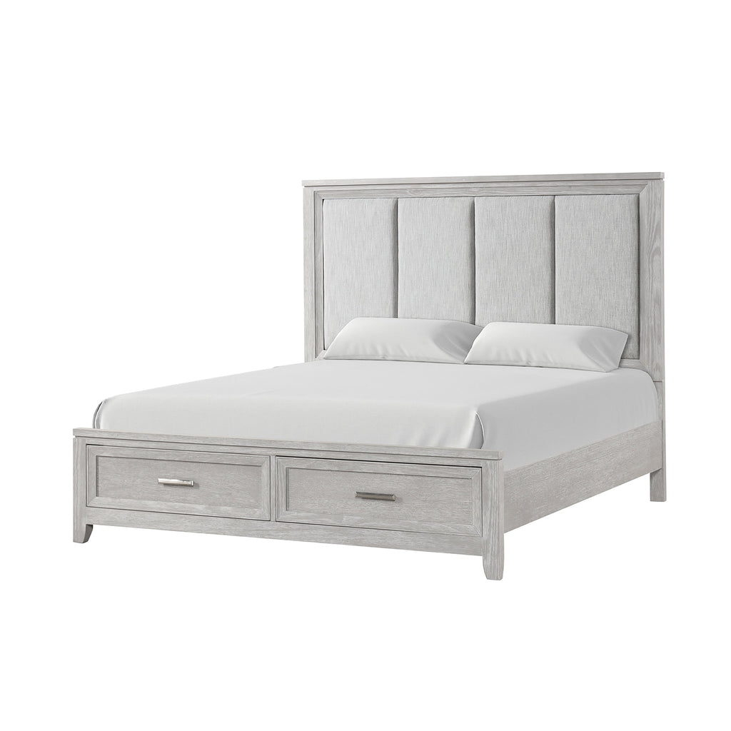 Fiona King Bed - Mist Gray