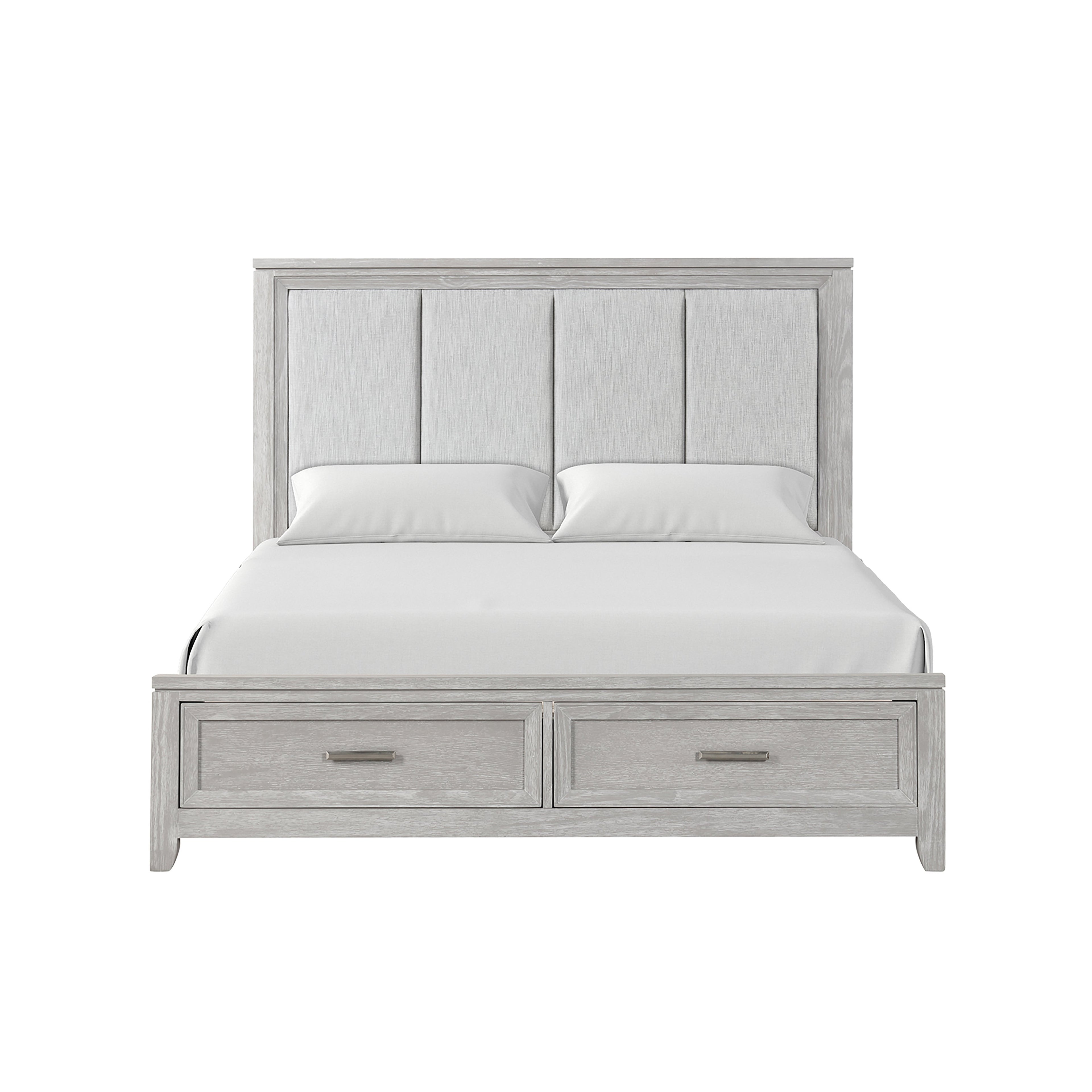 Fiona King Bed - Mist Gray