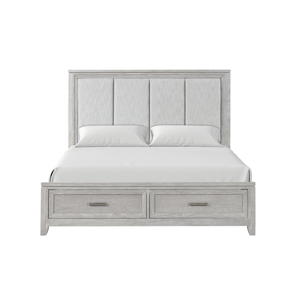 Fiona King Bed - Mist Gray