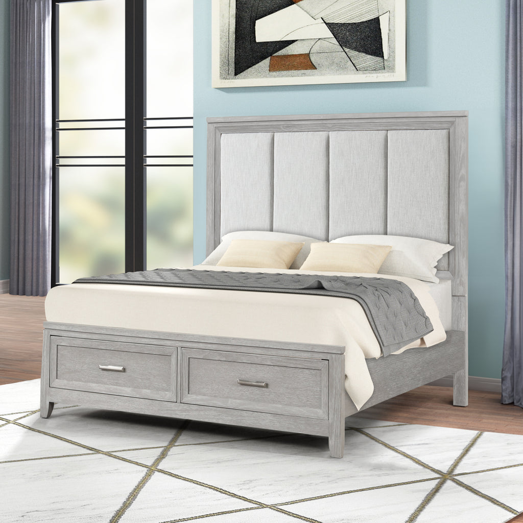 Fiona 5''0" Queen Bed - Mist Gray