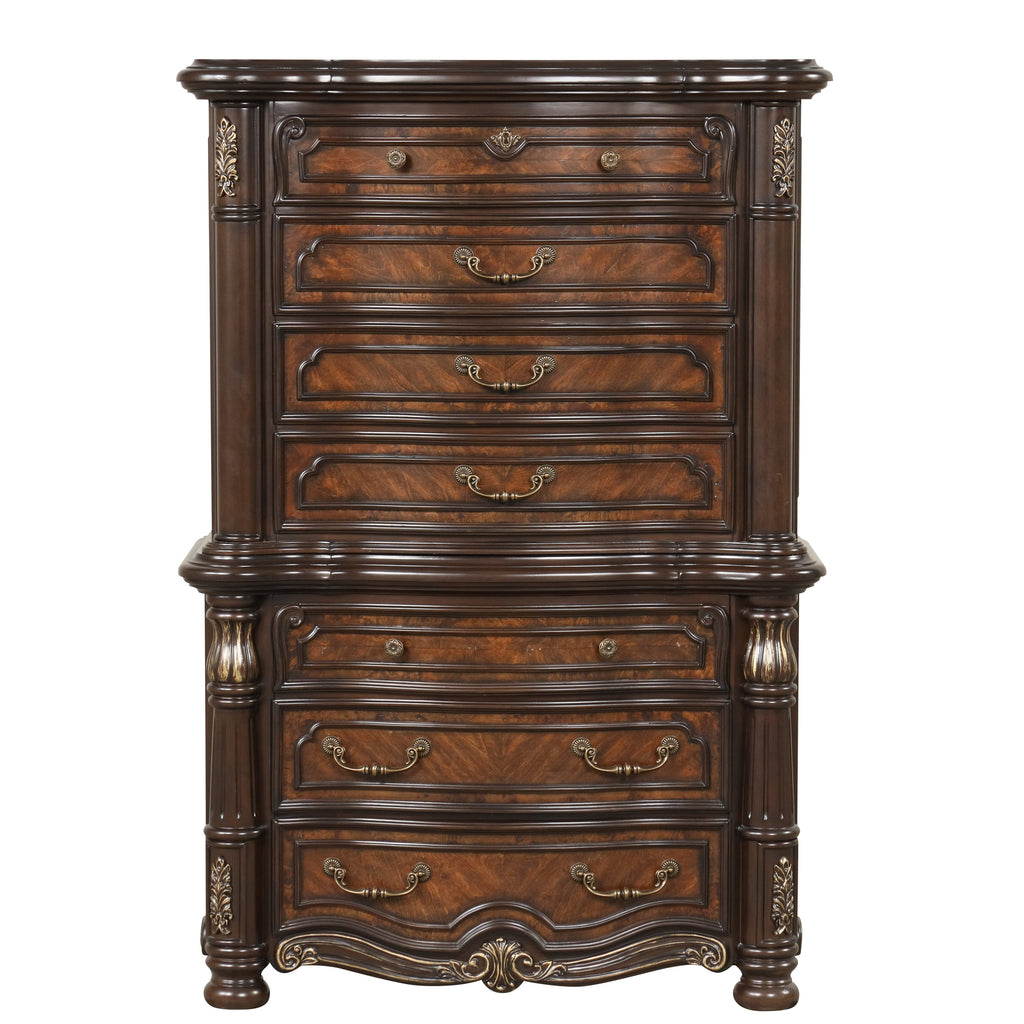 Bella Notte Chest Base- Mahogany Brown