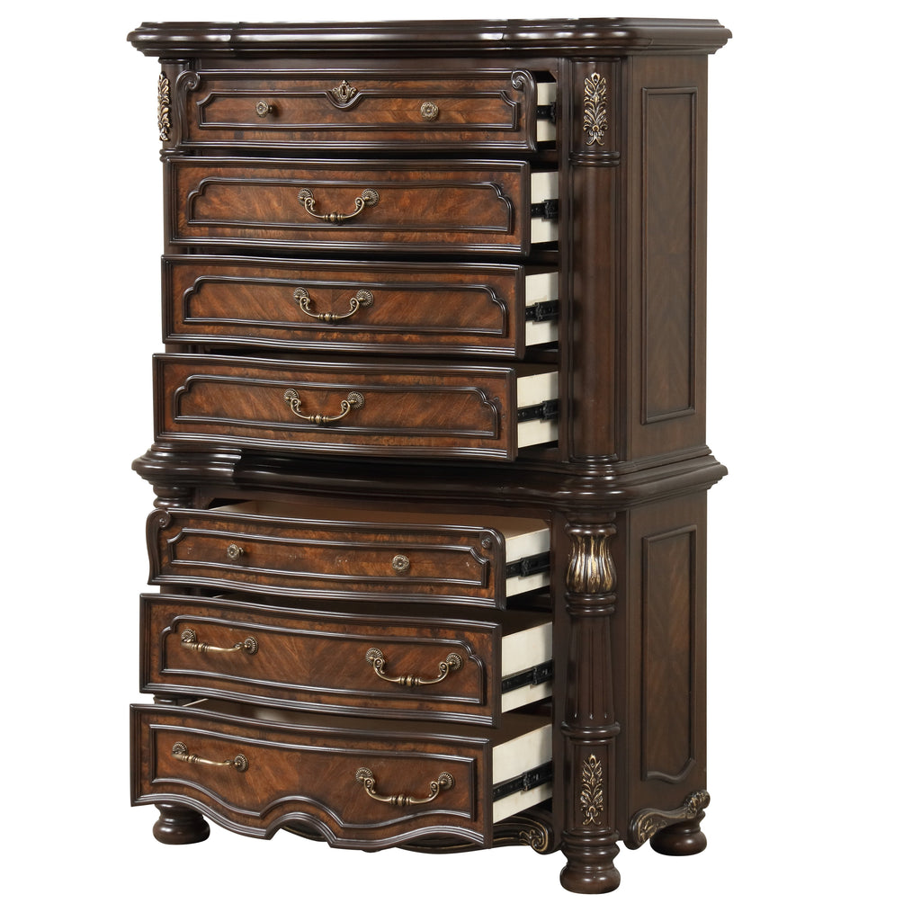 Bella Notte Chest Base- Mahogany Brown