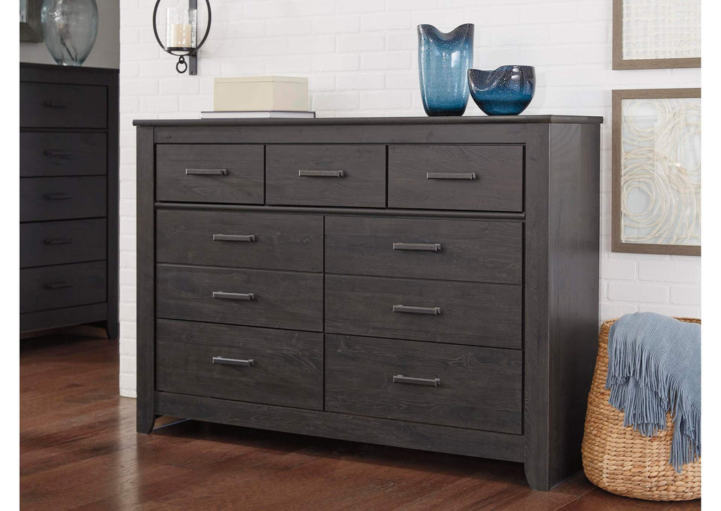 Altyra Queen Panel Headboard Bed with Mirrored Dresser and Chest