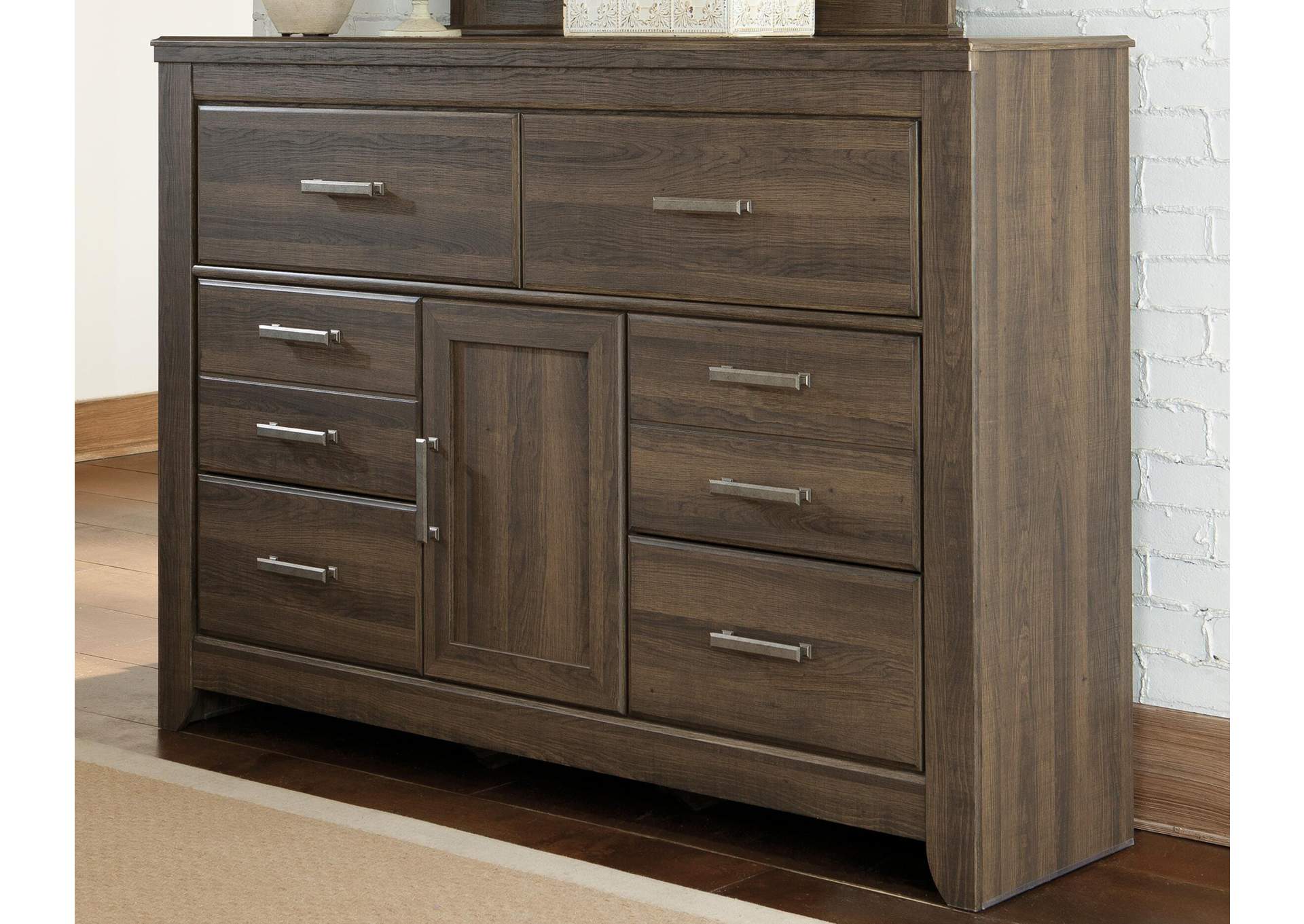 Juararo King/California King Panel Headboard Bed with Dresser room view