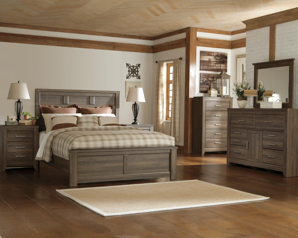 Juararo Queen Panel Bed in Dark Brown, alternate view 4