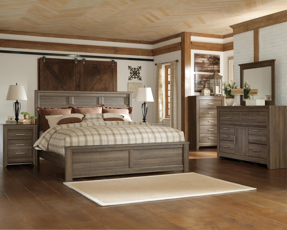 Juararo King Panel Bed in Dark Brown, alternate view 4