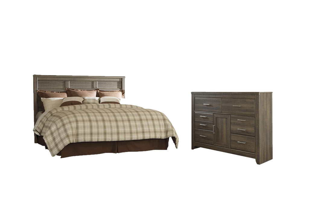 Juararo King/California King Panel Headboard Bed with Dresser