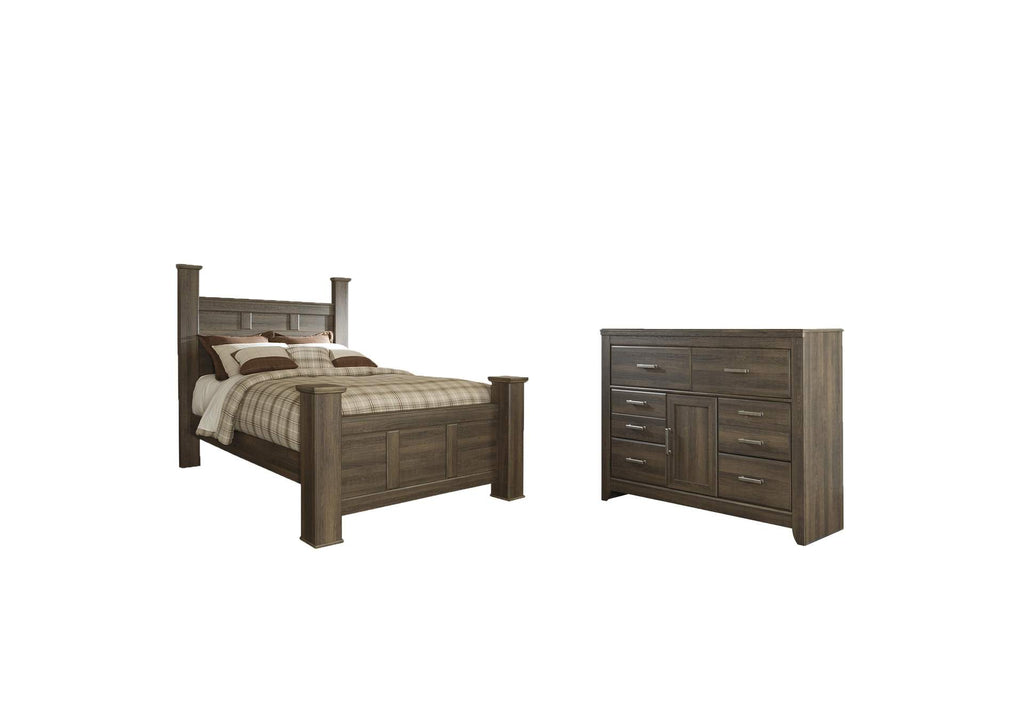 Juararo Queen Poster Bed with Dresser