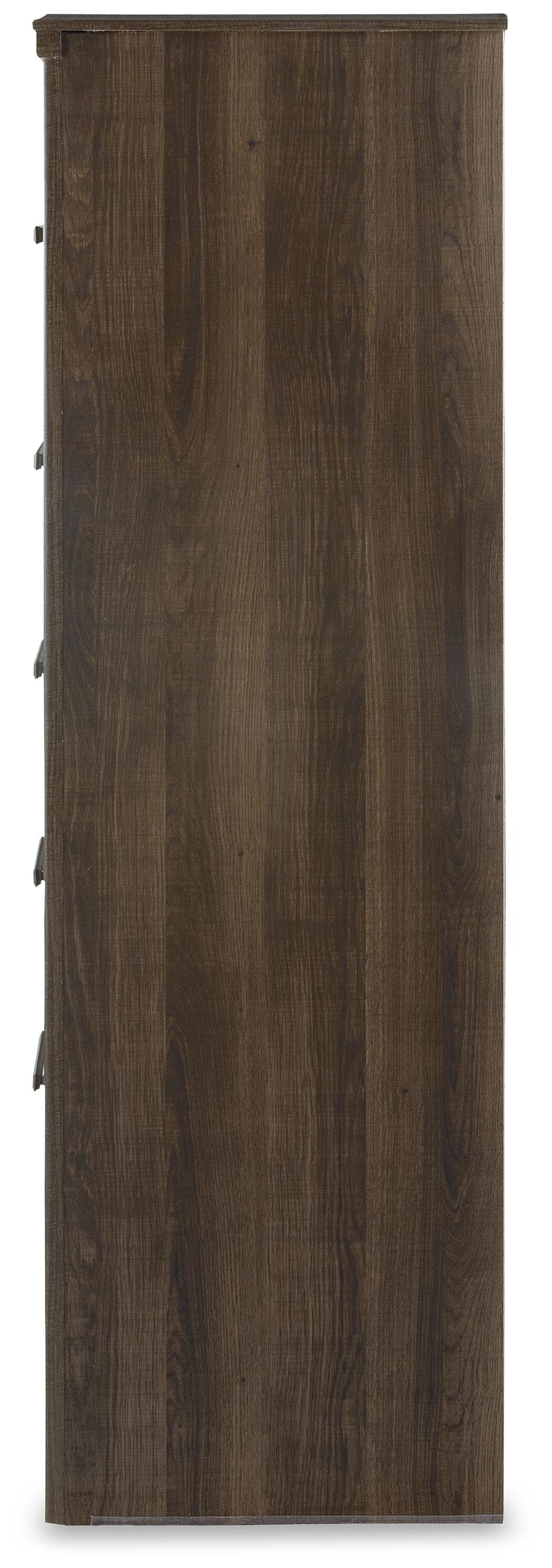 Juararo Chest of Drawers in Dark Brown, alternate side view