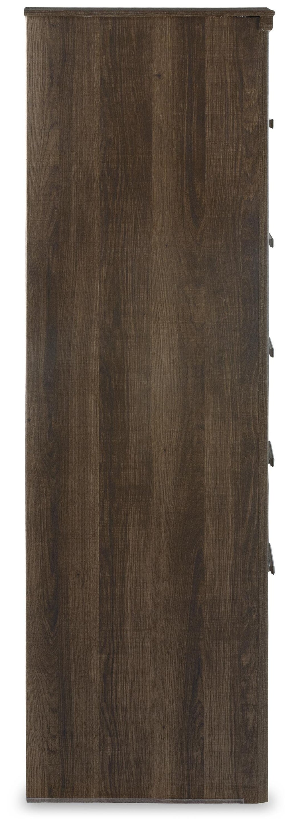 Juararo Chest of Drawers in Dark Brown, side view