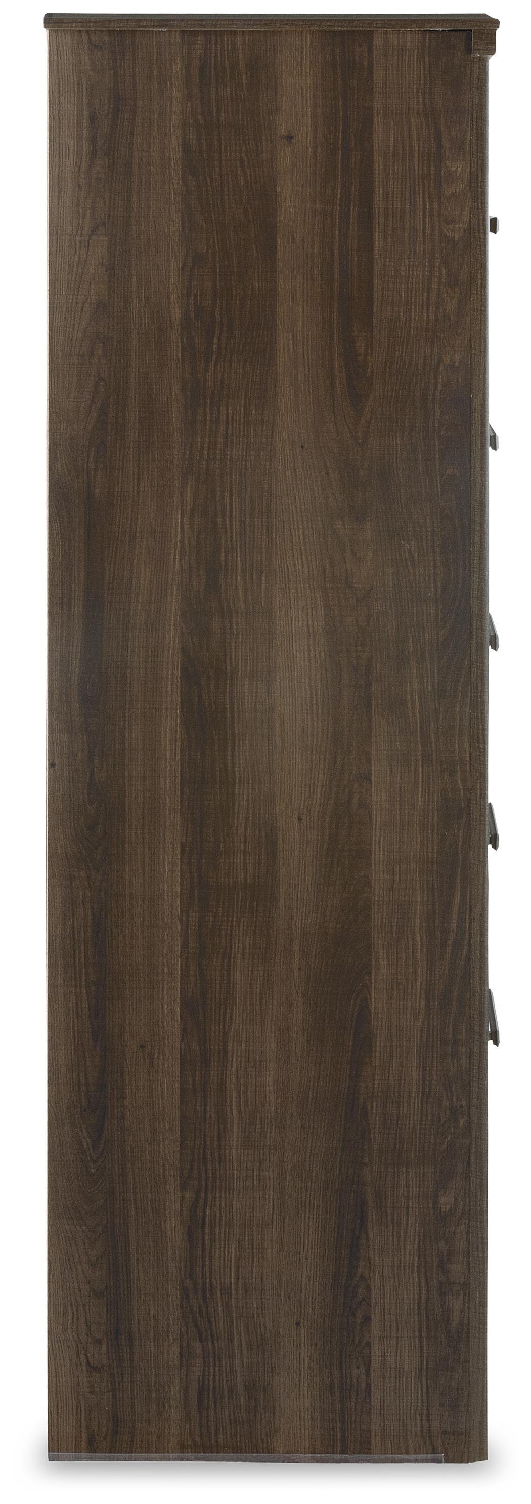 Juararo Chest of Drawers in Dark Brown, side view