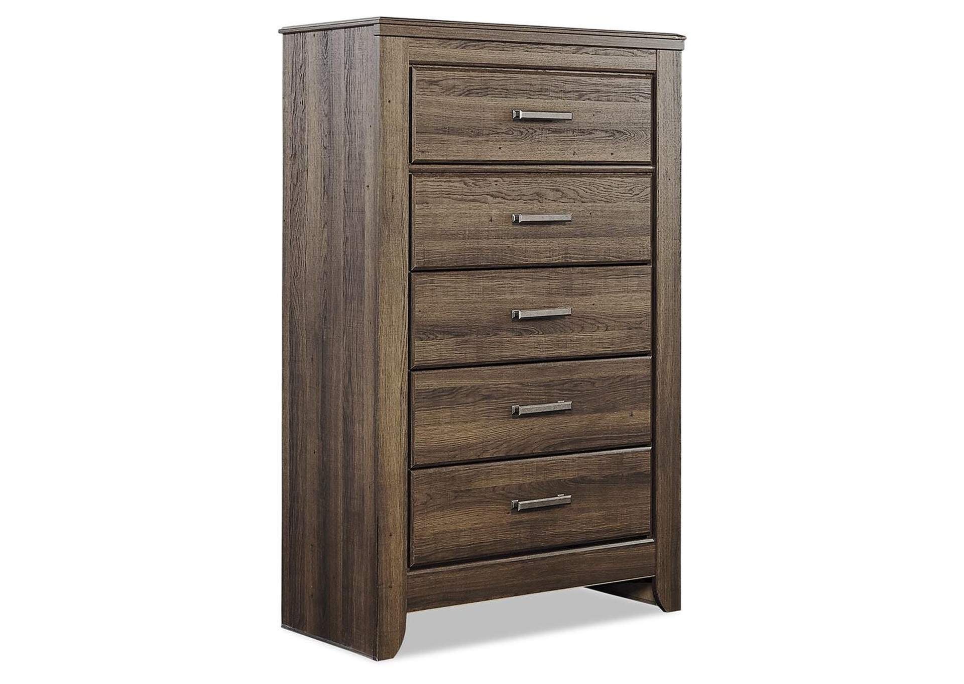 Juararo King Panel Bed with Mirrored Dresser, Chest and 2 Nightstands