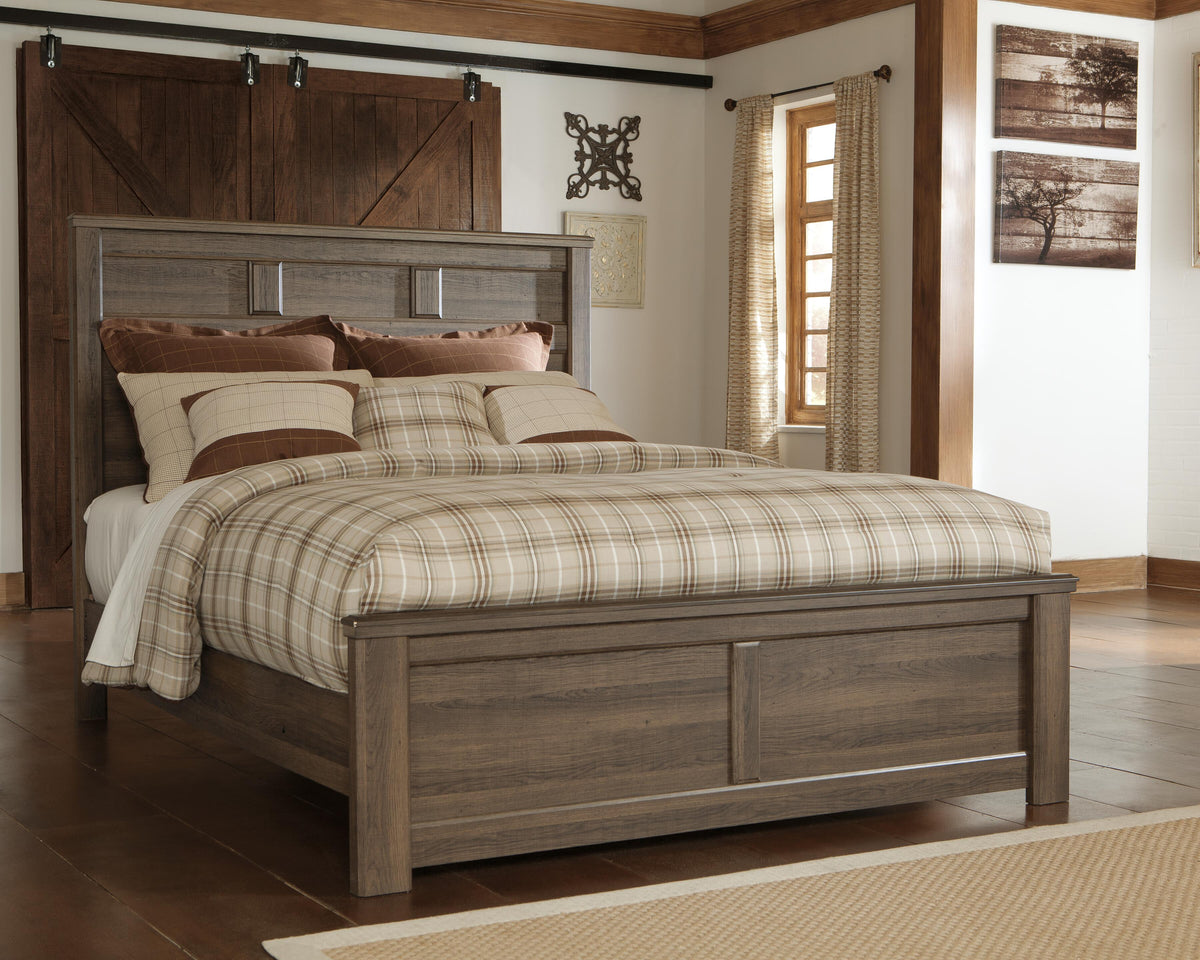 Juararo Queen Panel Bed in Dark Brown, alternate view 3