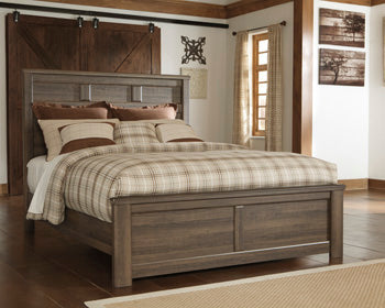 Juararo Queen Panel Bed in Dark Brown