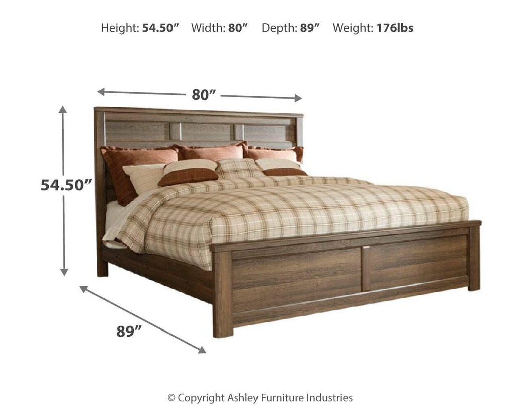 Juararo King Panel Bed in Dark Brown, alternate view 5