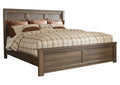 Juararo King Panel Bed with Mirrored Dresser and Chest
