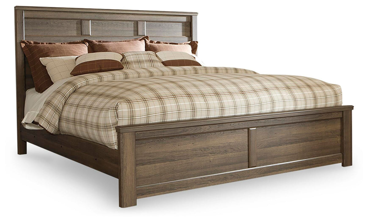 Juararo King Panel Bed in Dark Brown, alternate view 2