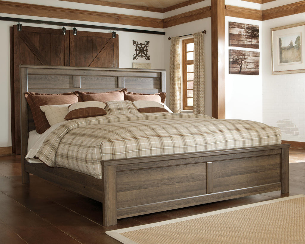 Juararo King Panel Bed in Dark Brown, alternate view 3