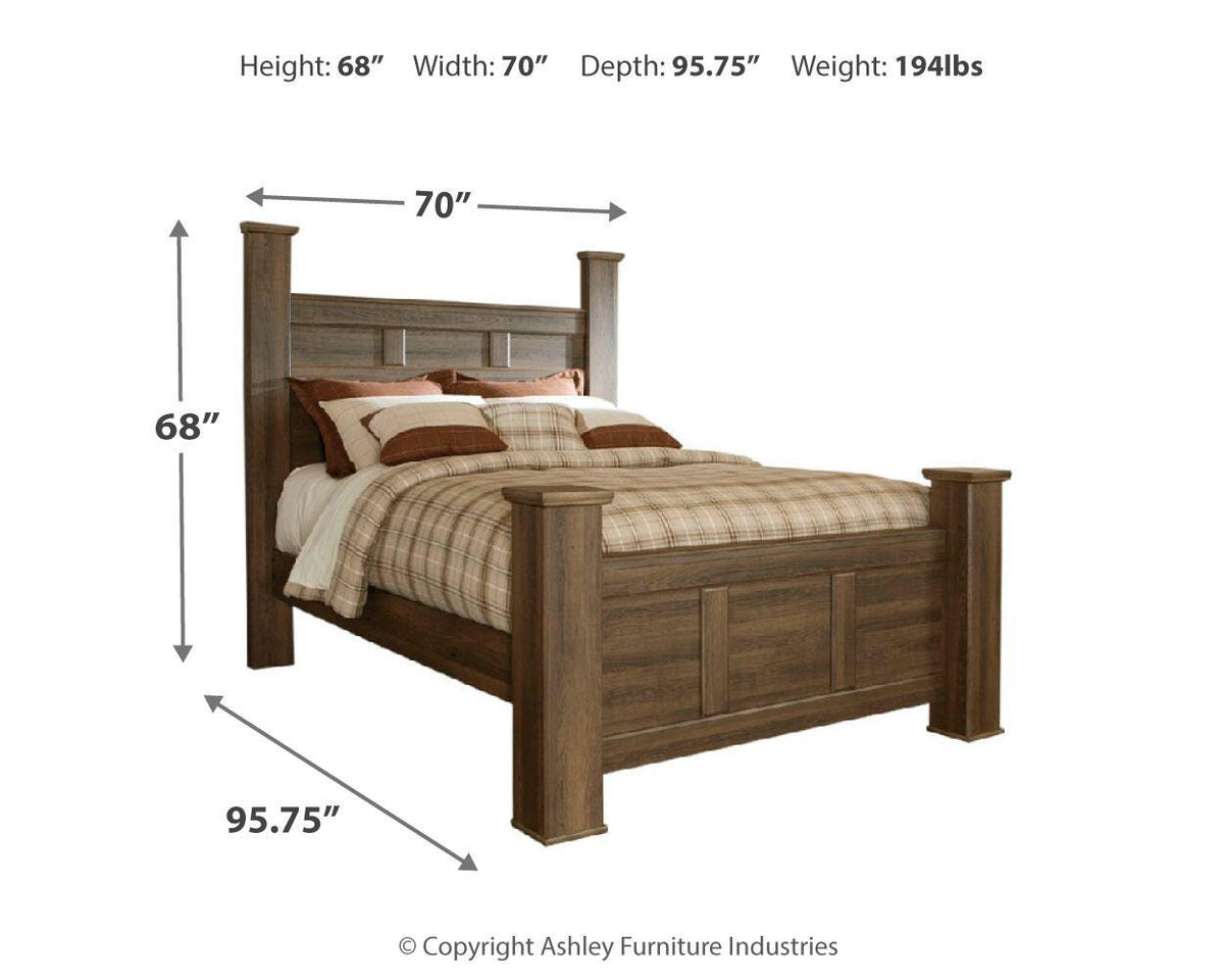 Juararo Queen Poster Bed in Dark Brown, alternate view 5