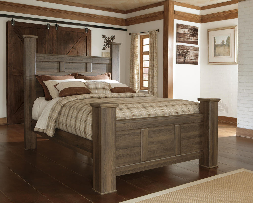 Juararo Queen Poster Bed in Dark Brown, alternate view 3