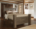 Juararo Queen Poster Bed in Dark Brown