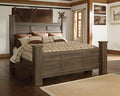 Juararo King Poster Bed in Dark Brown