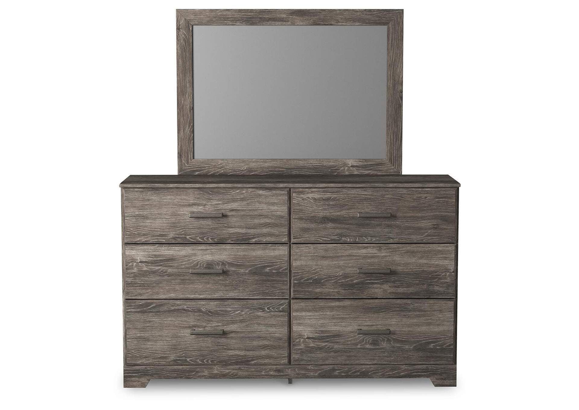 Ralinksi Twin Panel Bed with Mirrored Dresser front view