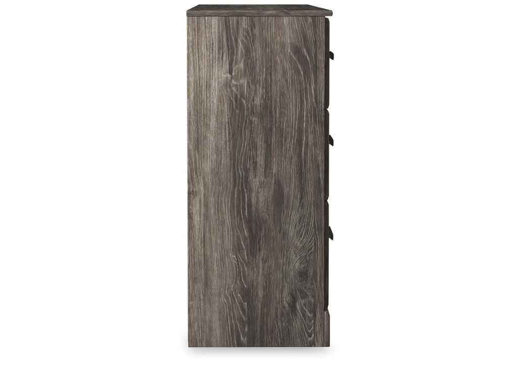 Ralinksi Twin Panel Bed with Dresser side view