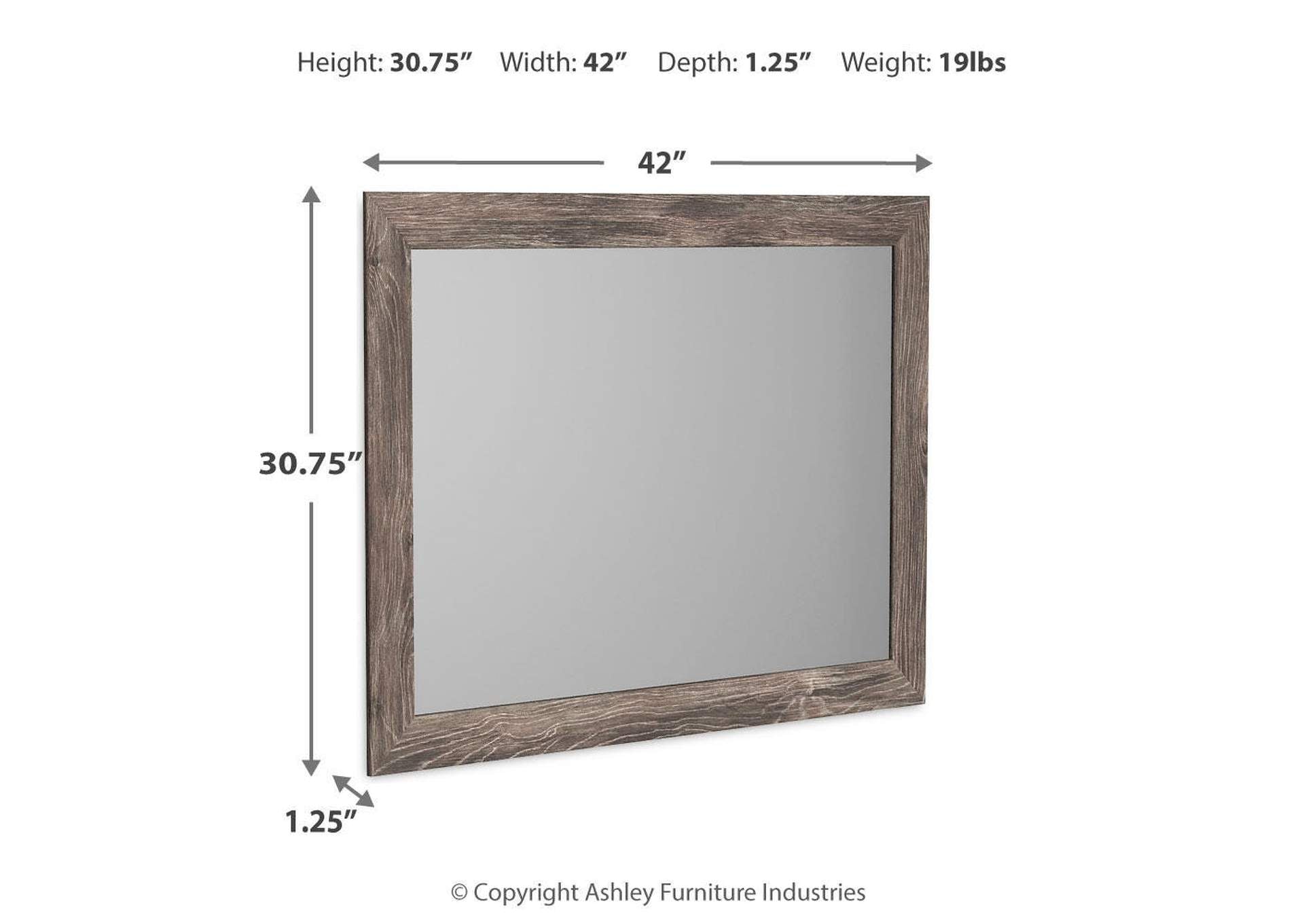 Ralinksi Bedroom Mirror dimensions