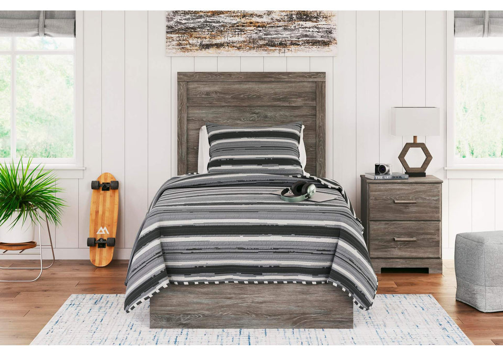 Ralinksi Full Panel Bed and 2 Nightstands