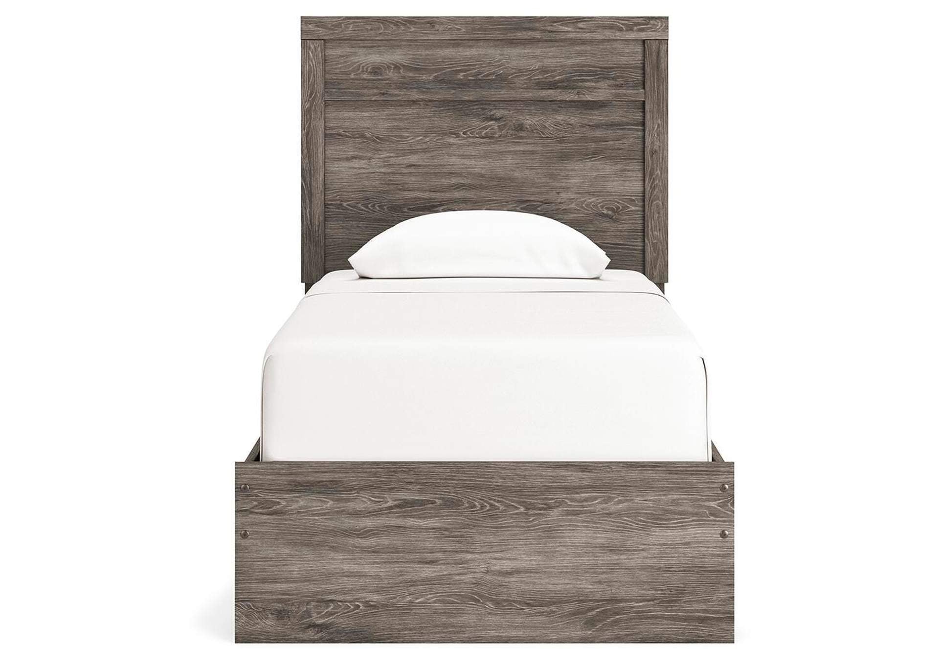 Ralinksi Twin Panel Bed with Mirrored Dresser and Chest