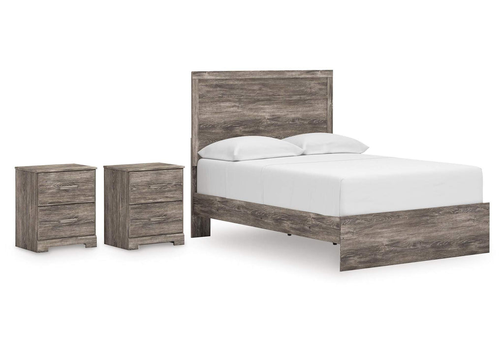 Ralinksi Full Panel Bed and 2 Nightstands
