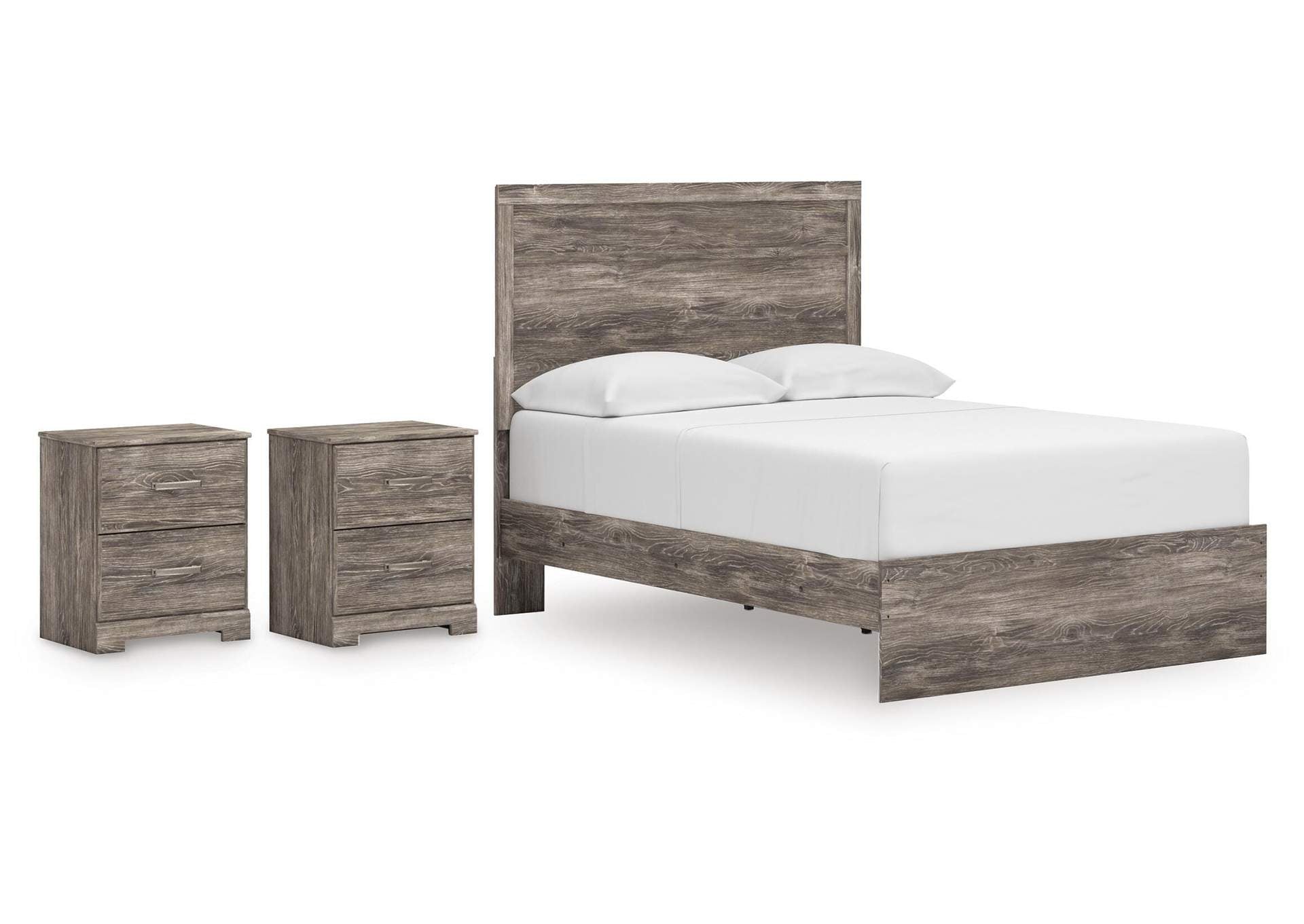 Ralinksi Full Panel Bed and 2 Nightstands