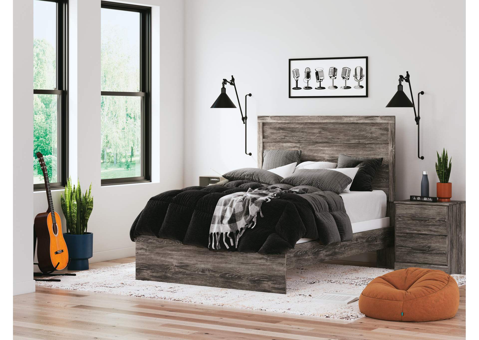 Ralinksi Full Panel Bed, Dresser and 2 Nightstands