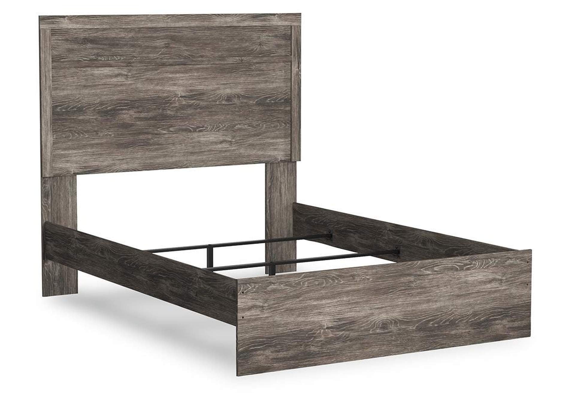 Ralinksi Full Panel Bed with Mirrored Dresser, Chest and Nightstand angled view