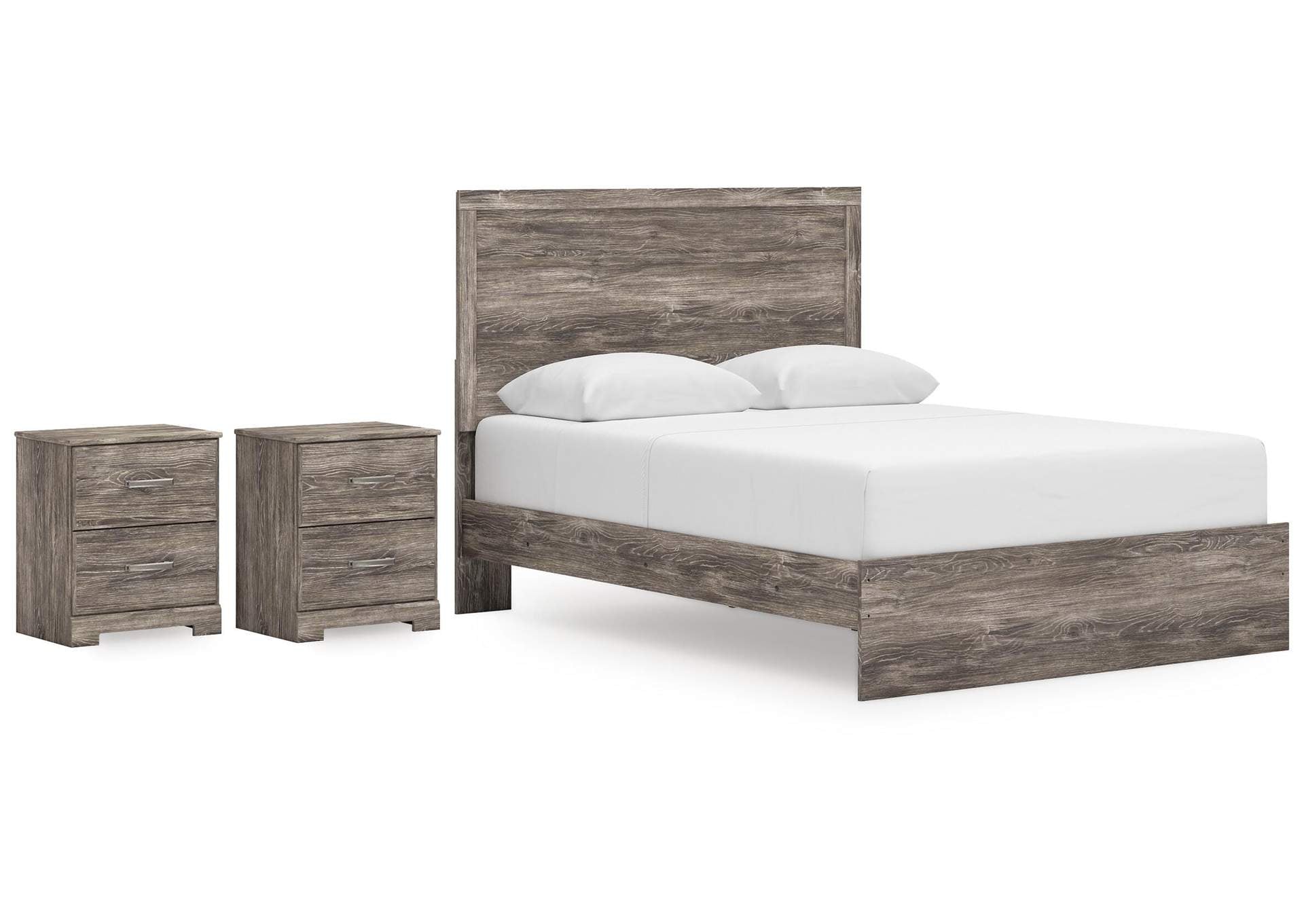 Ralinksi Queen Panel Bed and 2 Nightstands