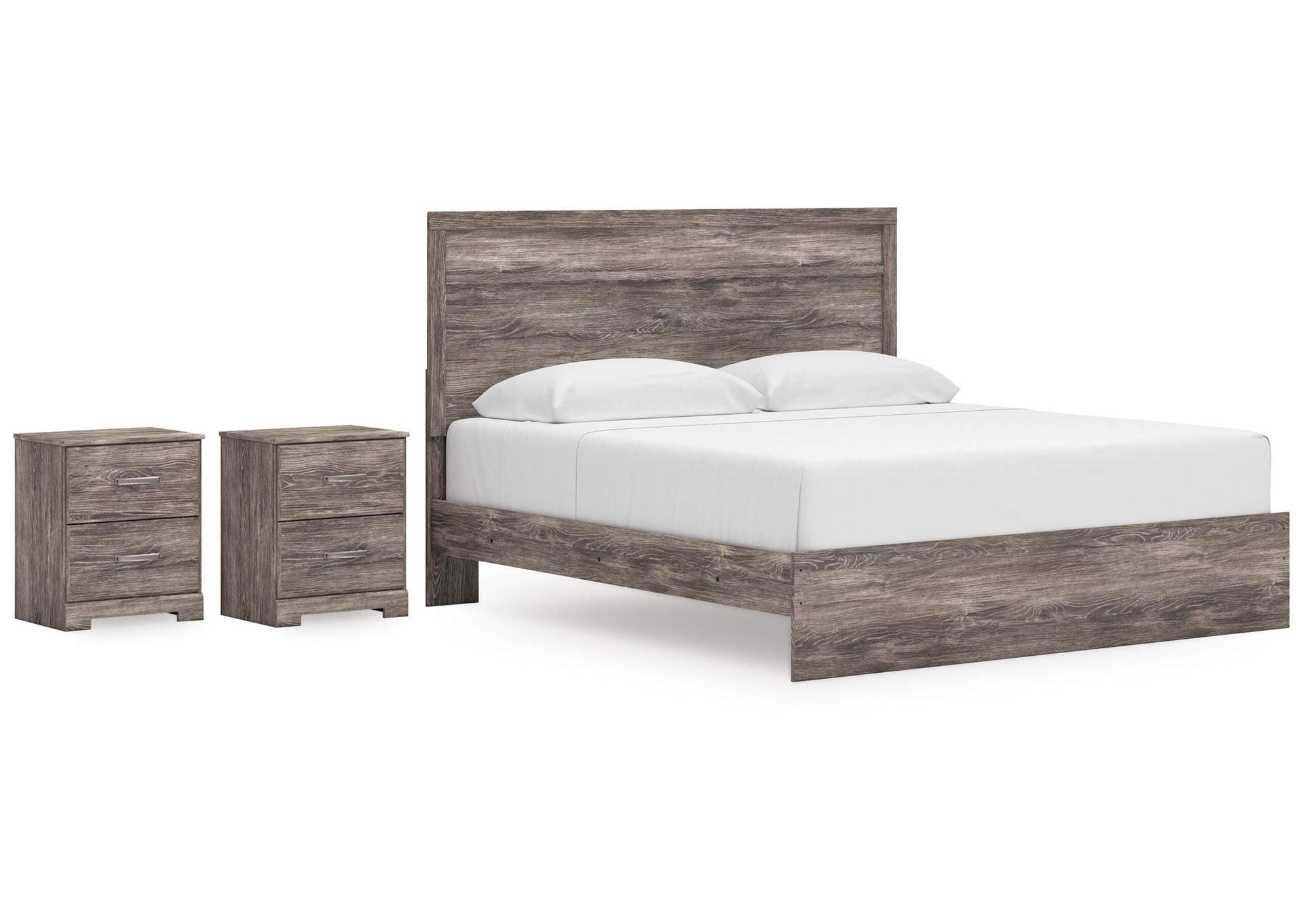 Ralinksi King Panel Bed and 2 Nightstands
