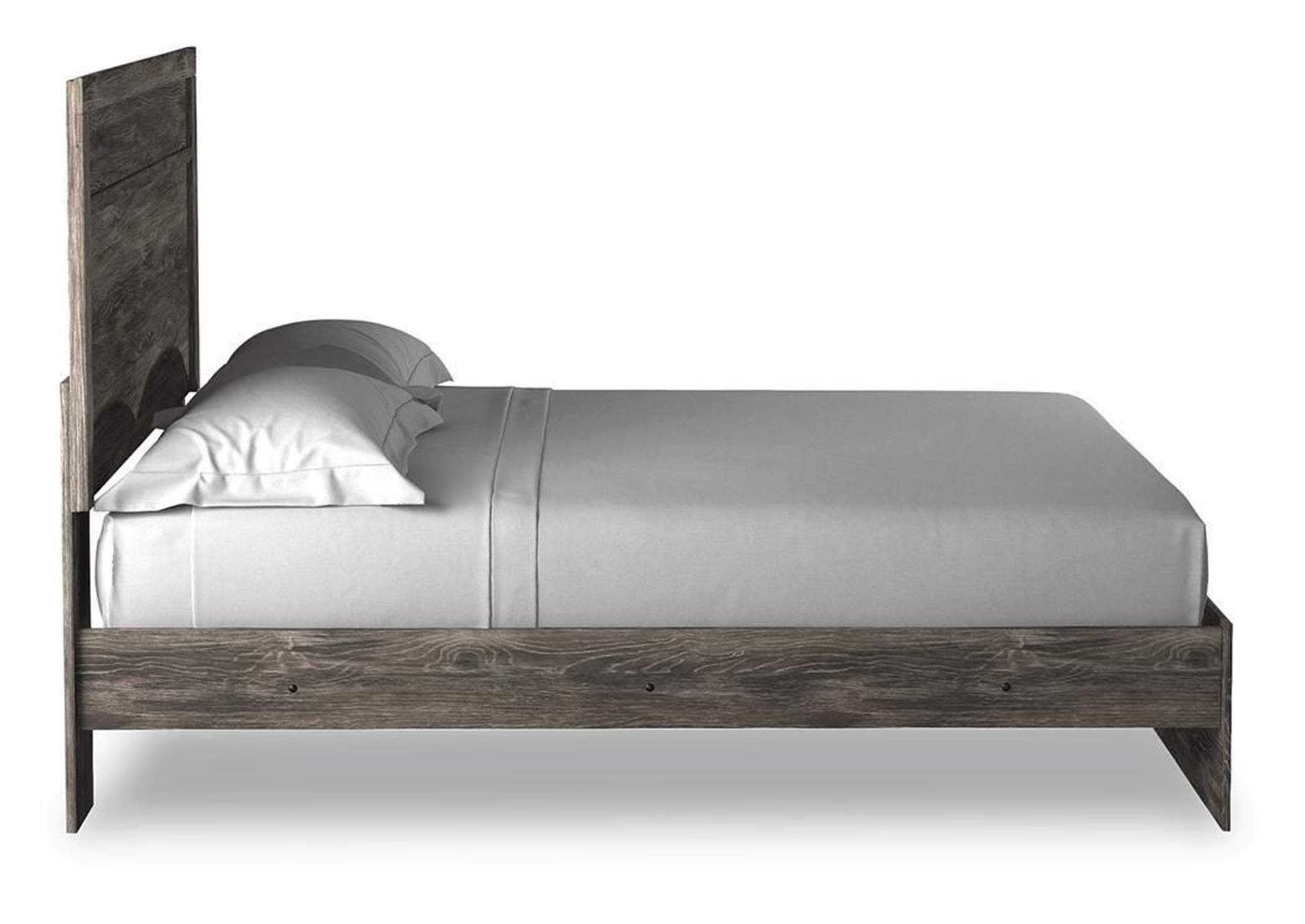 Ralinksi King Panel Bed with Mirrored Dresser, Chest and Nightstand side view